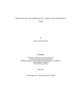 Effects of age and schooling on 22 ability and achievement tests