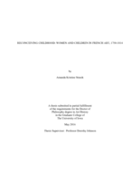 Reconceiving childhood: women and children in French art, 1750-1814