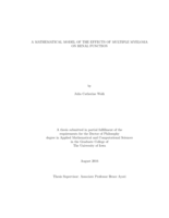 A mathematical model of the effects of multiple myeloma on renal function