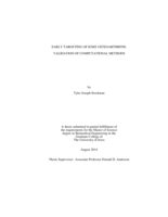 Early targeting of knee osteoarthritis: validation of computational methods