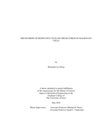 Mechanisms of resistance to fluid shear stress in malignant cells