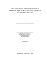 Applications of near-infrared spectroscopy in temperature modeling of aqueous-based samples and polymer characterization