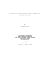 Investigation into the feasibility of shadow generation on mobile graphic cards