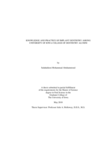 Knowledge and practice of implant dentistry among University of Iowa College of Dentistry alumni.