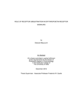 Role of receptor ubiquitination in erythropoietin receptor signaling