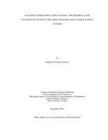 Teacher attributions, expectations, and referrals for students involved in the child welfare and juvenile justice systems