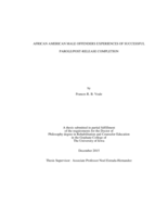 African American male offenders experiences of successful parole/post-release completion