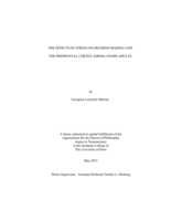 The effects of stress on decision making and the prefrontal cortex among older adults