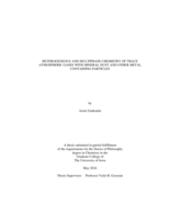 Heterogeneous and multiphase chemistry of trace atmospheric gases with mineral dust and other metal containing particles