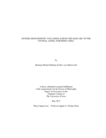 Diverse monogenetic volcanism across the main arc of the central Andes, northern Chile