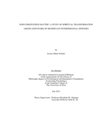 Does forgiveness matter? A study of spiritual transformation among survivors of significant interpersonal offenses