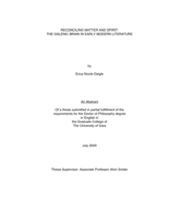 Reconciling matter and spirit: the Galenic brain in early modern literature