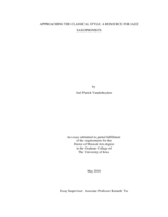 Approaching the classical style: a resource for jazz saxophonists