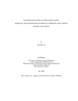 Conversations with an intelligent agent: modeling and integrating patterns in communications among humans and agents