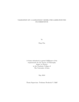 Validation of a Lagrangian model for laser-induced fluorescence