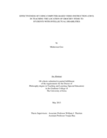 Effectiveness of using computer-based video instruction (CBVI) in teaching the location of grocery items to students with intellectual disabilities