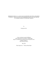 Representation as a language of scientific practice: exploring students’ views on the use of representation and the linkage to understanding of scientific models