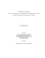 Demography as destiny: the role of parental connoisseurship and mathematics course taking patterns among high school students