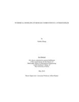 Numerical modeling of biomass combustion in a stoker boiler