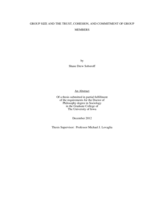 Group size and the trust, cohesion, and commitment of group members