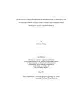 An investigation of bootstrap methods for estimating the standard error of equating under the common-item nonequivalent groups design