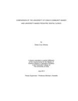 Comparison of the University of Iowa's community-based and University-based pediatric dental clinics