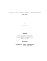 Simulating ingress and egress motion for heavy earthmoving machines
