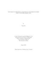 Two essays on retailing analytics in convenience stores using consumer basket data