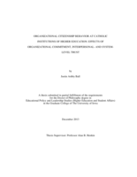 Organizational citizenship behavior at Catholic institutions of higher education: effects of organizational commitment, interpersonal- and system-level trust