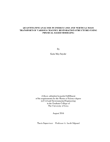 Quantitative analysis in energy loss and vertical mass transport of various channel restoration structures using physical based modeling