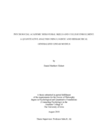 Psychosocial academic behavioral skills and college enrollment: a quantitative analysis using logistic and hierarchical generalized linear models