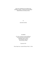 Creative thinking in elementary general music: a survey of teachers' perceptions and practices