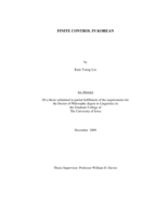 Finite control in Korean