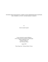 Investigating quinazoline-2,4-dione and fluoroquinolone scaffolds for antibiotic activity and metabolic stability