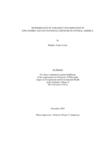 Determinants of Atrazine contamination in Iowa homes and occupational exposure in Central America