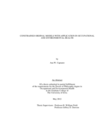 Constrained ordinal models with application in occupational and environmental health