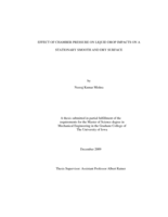Effect of chamber pressure on liquid drop impacts on a stationary smooth and dry surface