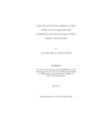 Does the state have moral duties? State duty-claims and the possibility of institutionally held moral obligations