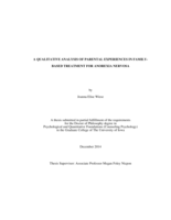 A qualitative analysis of parental experiences in family-based treatment for anorexia nervosa