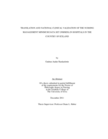 Translation and National clinical validation of the Nursing Management Minimum Data Set (NMMDS) in hospitals in the country of Iceland