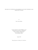 The role of confidence and diversity in dynamic ensemble class prediction systems