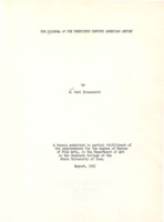 The dilemma of the twentieth century American artist