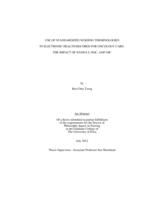 Use of standardized nursing terminologies in electronic health records for oncology care: the impact of NANDA-I, NOC, and NIC