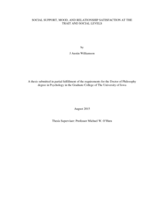 Social support, mood, and relationship satisfaction at the trait and social levels