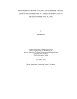 Phytoremediation of natural and synthetic steroid growth promoters used in livestock production by riparian buffer zone plants