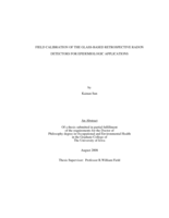 Field calibration of the glass-based retrospective radon detectors for epidemiologic applications