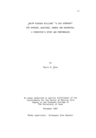 Ralph Vaughan Williams' "A sea symphony" for soprano, baritone, chorus and orchestra: a conductor's study and performance