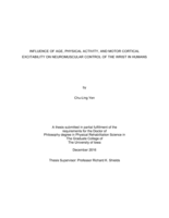 Influence of age, physical activity, and motor cortical excitability on neuromuscular control of the wrist in humans