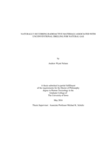 Naturally occurring radioactive materials associated with unconventional drilling for natural gas