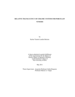 Relative translucency of ceramic systems for porcelain veneers